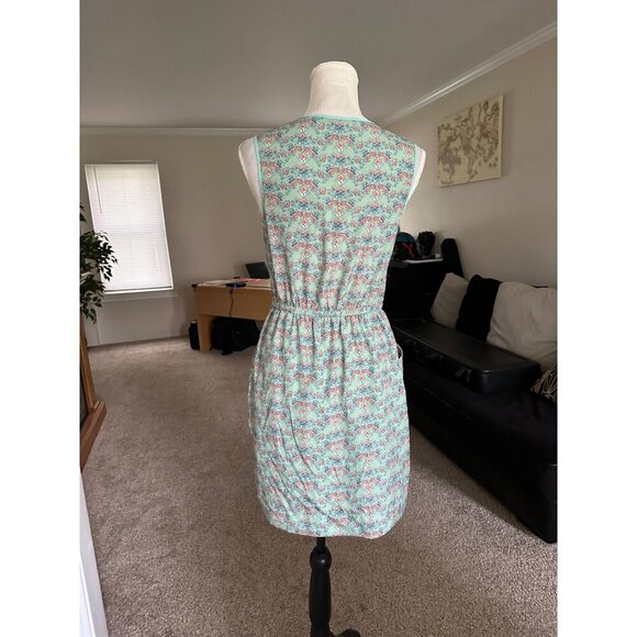 Forever 21 Floral Sleeveless Mint Green Dress With Buttons & Pockets Knee-Length - Picture 9 of 15